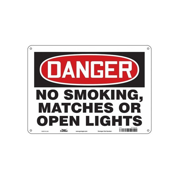 Safety Sign, 10" H, 14 in W,  Horizontal Rectangle, English, 474U20