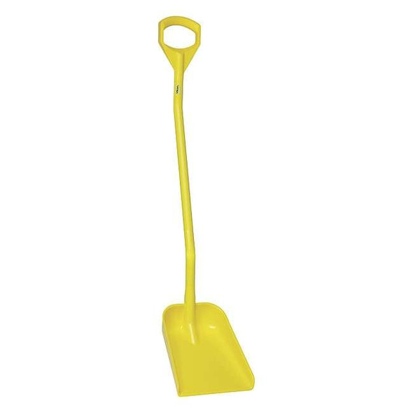 Remco Ergonomic Square Point Shovel, Polypropylene Blade, 50 in L, Yellow 56116