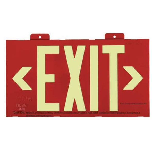 Manufacturer Varies Exit Sign,7 1/2 in x 13 in,Plastic GRAN3412
