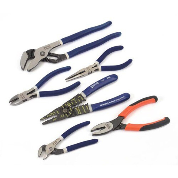 PLS-6A Williams General Service Plier Set, 6 Pieces, Double-Dipped, Plastic