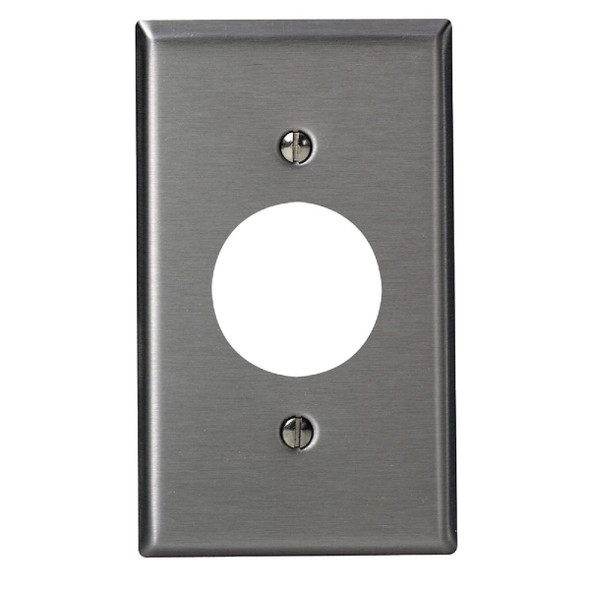 005-84004-40 Leviton 1-Gang Stainless Steel Single Outlet Wall Plate
