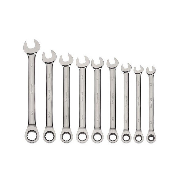 1230NRC Williams Combination Wrench, 15/16 Inch Opening, Rounded, 13 Inch OAL