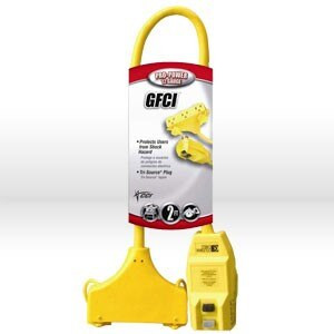 260200 Coleman Ground Fault Circuit Interrupters,12/3 SJTW,L 2',Amps 15,Voltage 125 VAC,Yellow