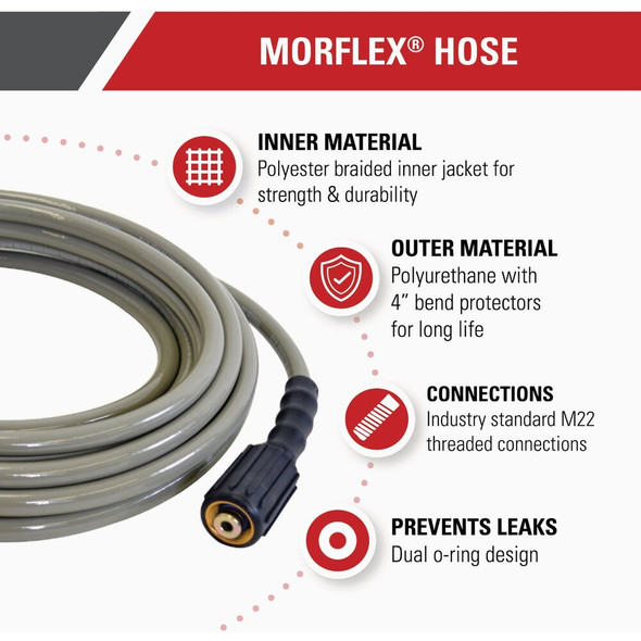MorFlex 5-16x50' 3700psi Pw Hose 41109 729441