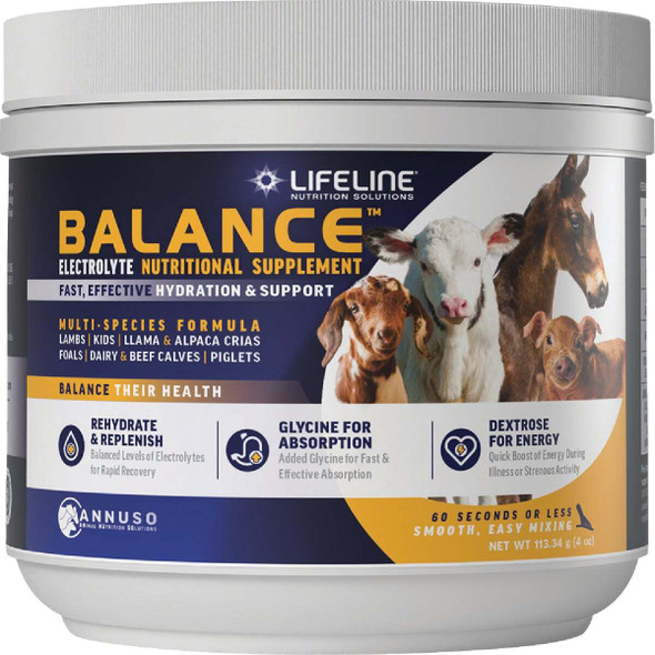 LifeLIne Balance 4 Oz. Multi-Species Electrolyte Nutritional Supplement 49880
