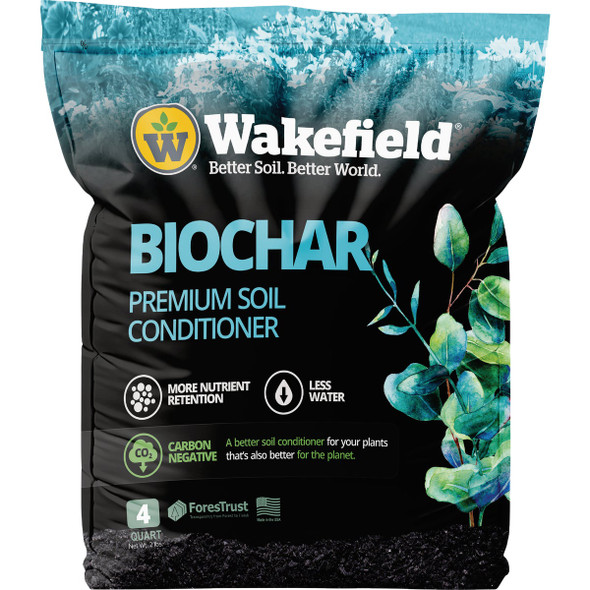 Wakefield Biochar 4 Qt. Premium Plant-Based Soil Conditioner 4206