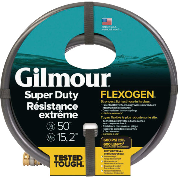 Gilmour Flexogen 5/8 In. Dia. x 50 Ft. L. Super Duty Garden Hose 874501-1021