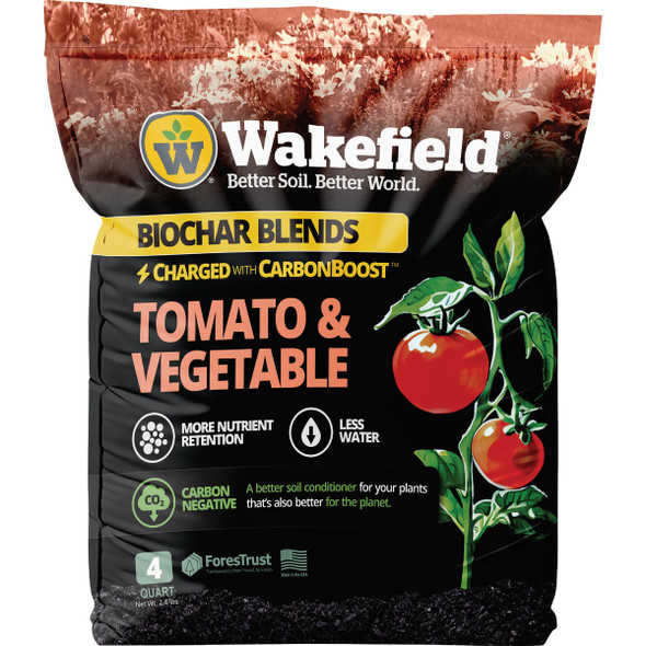 Wakefield Biochar 4 Qt. Tomato & Vegetable Soil Mix 4221