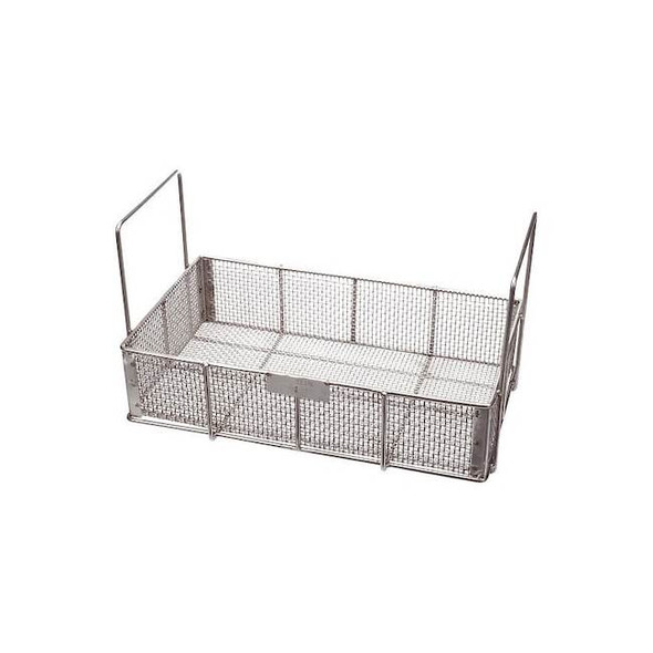 Rectangular Parts Washing Basket, #4 Mesh Size, Stainless Steel, Silver