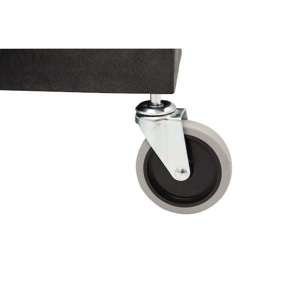 Luxor Plastic Utility Tub Cart - 24" x 18" - Two Shelf -  Black SEC11-B