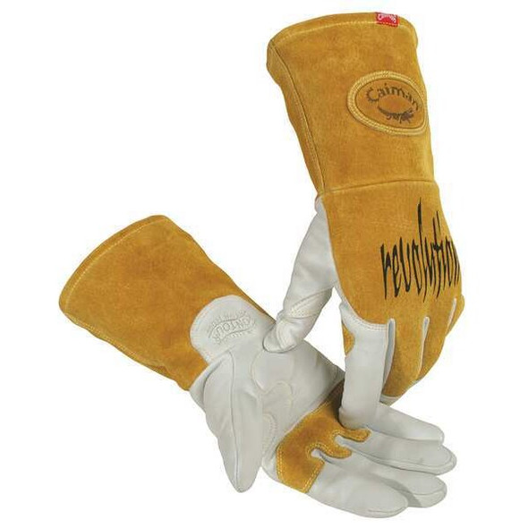 1868 Welding Gloves, Gauntlet Cuff, Wing Thumb, Premium Goatskin, M, 1 PR