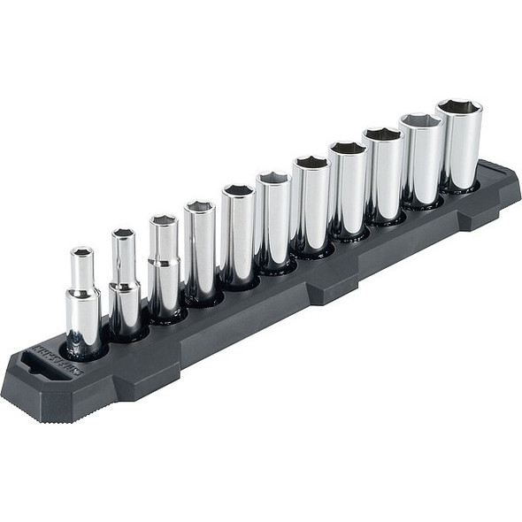 Craftsman Socket Set,3/8" Drive,Chrome,SAE,11 pcs. CMMT12044