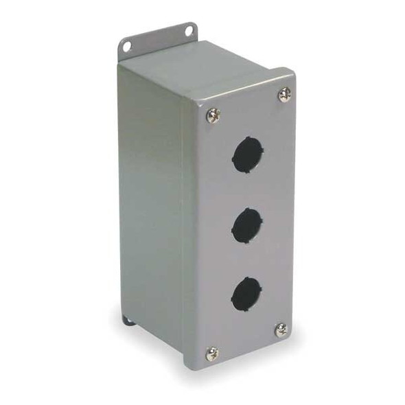 Wiegmann Pushbutton Enclosure,30mm,3 Holes,Steel PBXD3