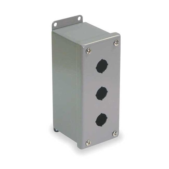 Wiegmann PushButtonEnclosure,30mm,3Hole,CarbSteel PBXD3