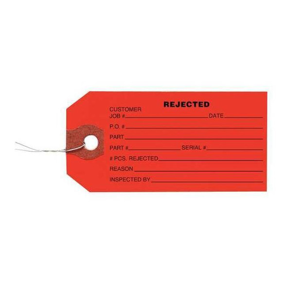 Manufacturer Varies Tag, Paper, 2 3/8 in Width, 4 3/4 in Height, ,1000 PK 1HAB2