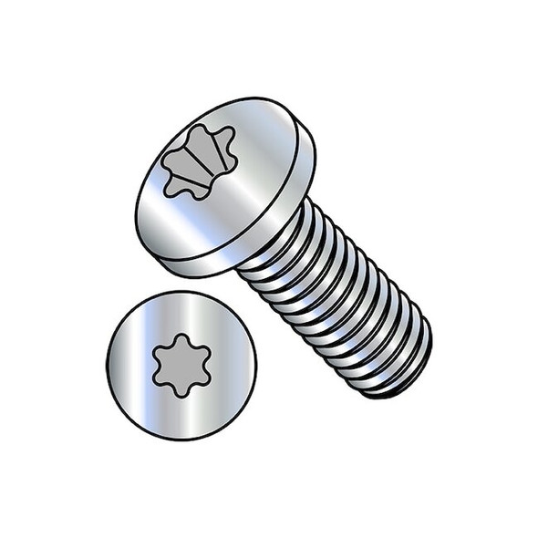 M4-0.70 x 14 mm Torx Pan Machine Screw, Zinc Plated Steel, 2000 PK