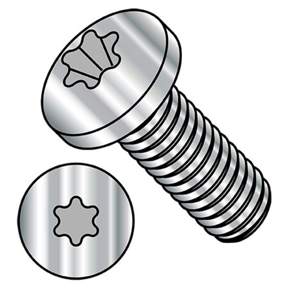 M3.5-0.60 x Machine Screw, Plain 18-8 Stainless Steel, 20 mm L, 2000 PK