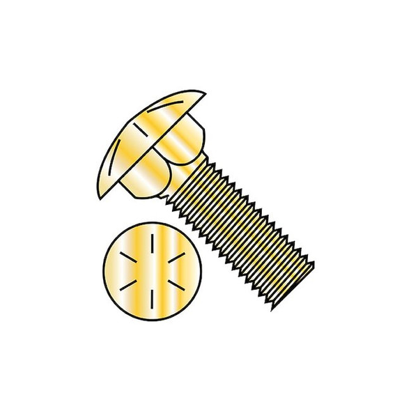 Manufacturer Varies Carriage Bolt, Steel, Yellow Zinc Plated, 75 PK 5088C8