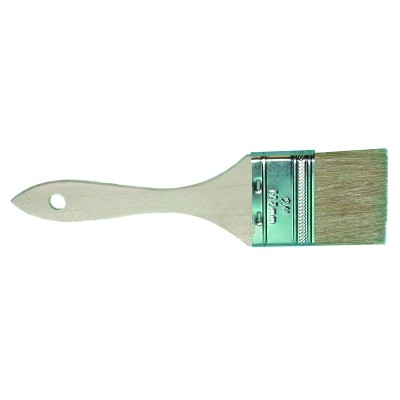 Low Cost Paint or Chip Brush, 3 in W, White Natural, Wood Handle Pack of 24