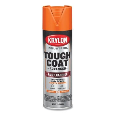 Tough Coat® Advanced with Rust Barrier® Technology Spray Paint, 15 oz, Safety Orange, Gloss