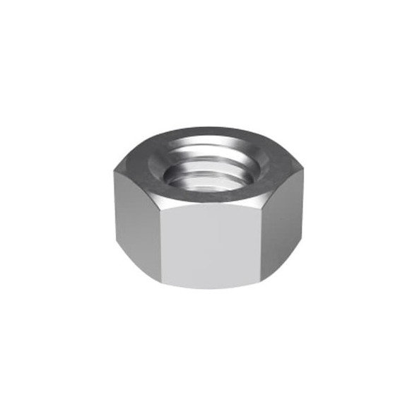 Hex Nut, 1 1/2"-12, Stainless Steel, 316, Plain, 1 9/32 in Ht