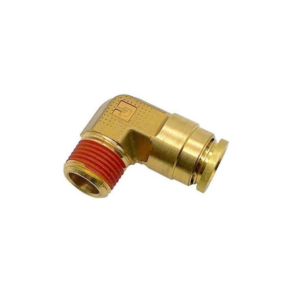 Parker Brass DOT Push-to-Connect Fitting, Brass, Silver VS169PTC-8-4
