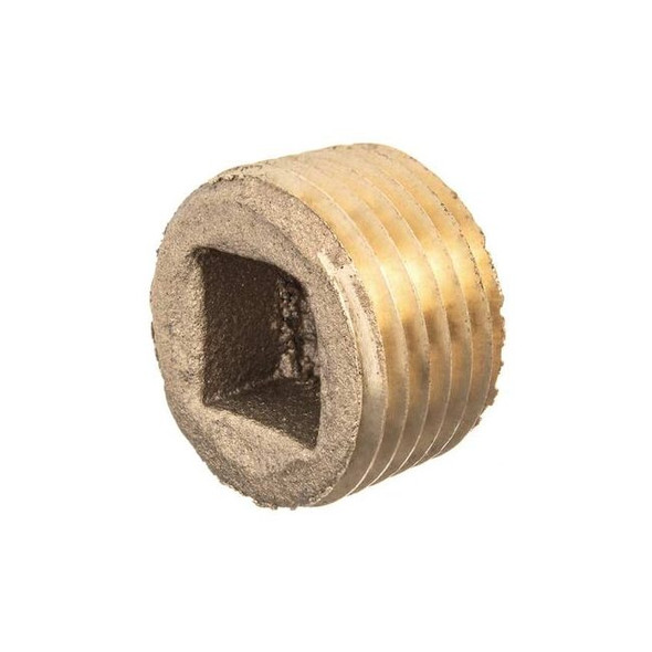 Manufacturer Varies Brass Square Socket Plug, Male BSPT ZUSA-PF-10565