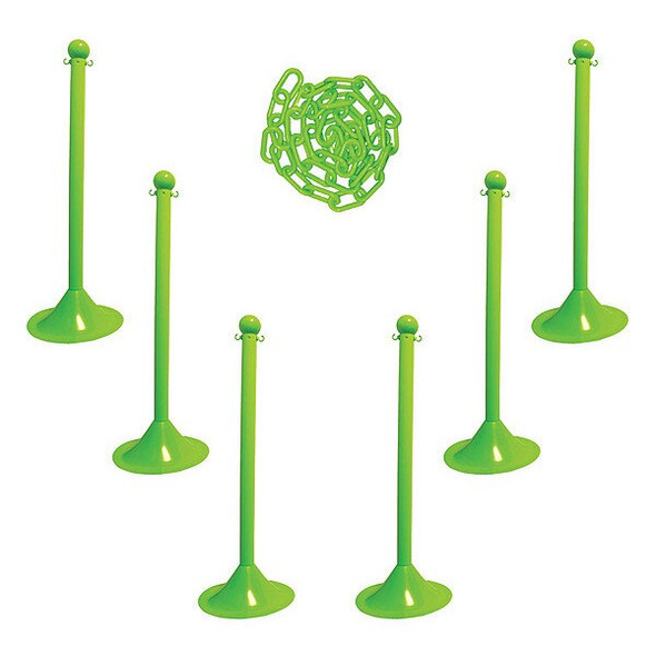 Manufacturer Varies Barrier Post Kit,41" H,Safety Green 71014-6 Manufacturer Varies Barrier Post Kit,41" H,Safety Green 71014-6