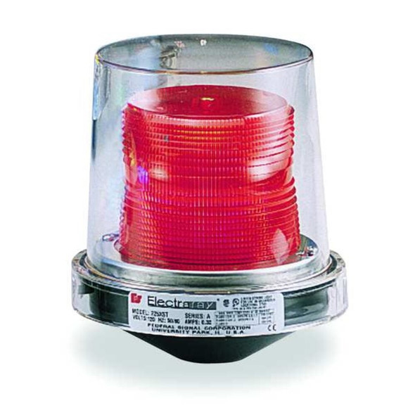 Strobe Light, Red, LED, 120 to 240V AC, 60 FPM, 5 1-2 in Dia., (F) 1-2 in NPT  225XL-120-240R