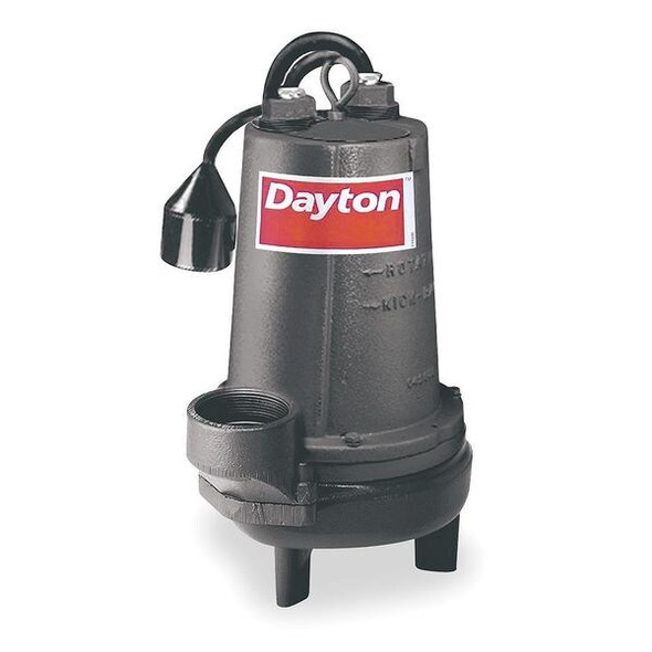Dayton 1-1/2 HP 3" Auto Submersible Sewage Pump 230V Tether 4LE22