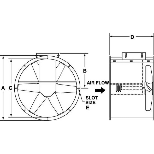 Dayton 36" Tubeaxial Fan 166209A