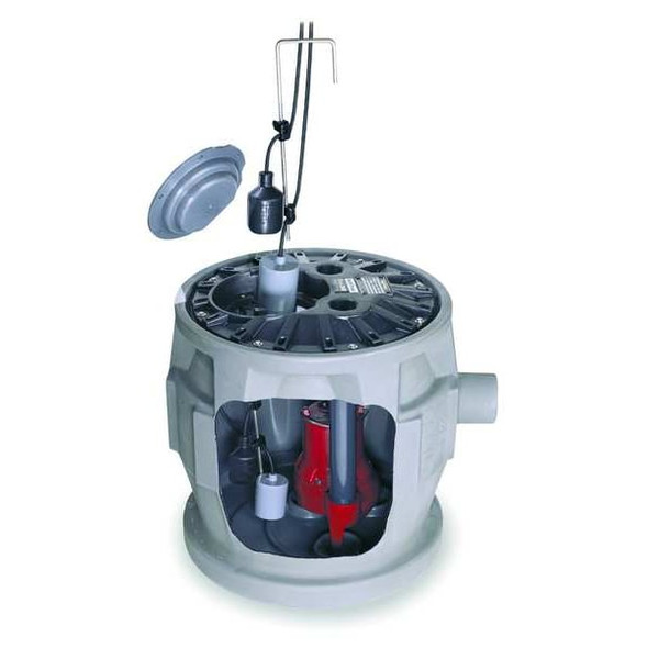 Liberty Pumps 24" x 24" 4/10 HP 41.0 gal. Simplex Sewage System 115V P382LE41