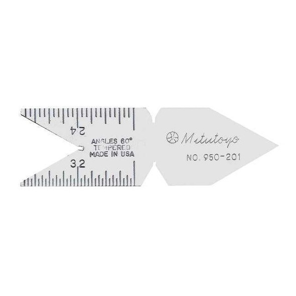 Mitutoyo Center Gauge,Grad In 14, 20, 24, 32 950-201