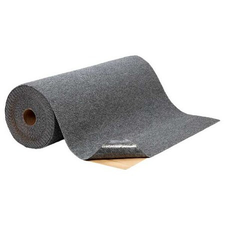 Carpet Protection Mat, Polyester, 1/8 in Thick, Gray, 3 ft W x 50 ft L