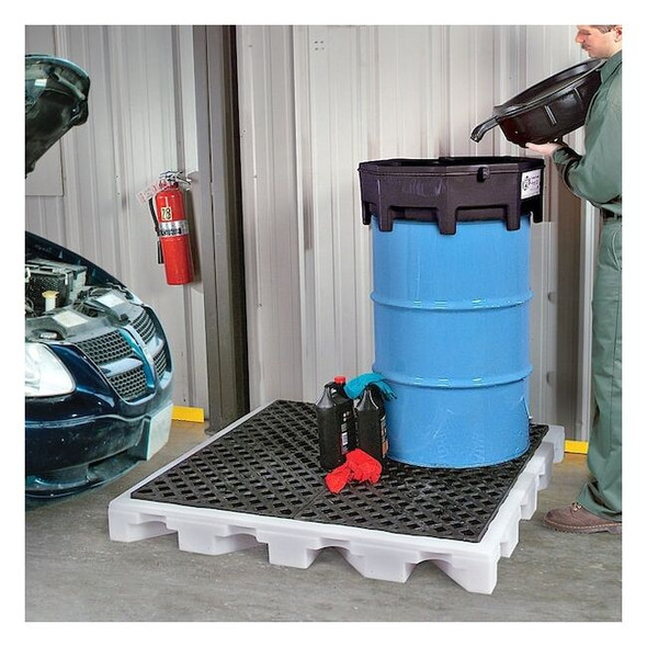 Pig Poly Drip Deck, 4-Drum, Modular, 52 in L x 52 in W x 5.75 in H PAK566