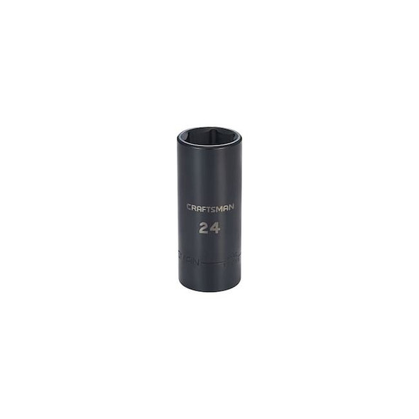 Craftsman Sockets, 1/2" Drive 24mm Metric Deep Imp CMMT16086
