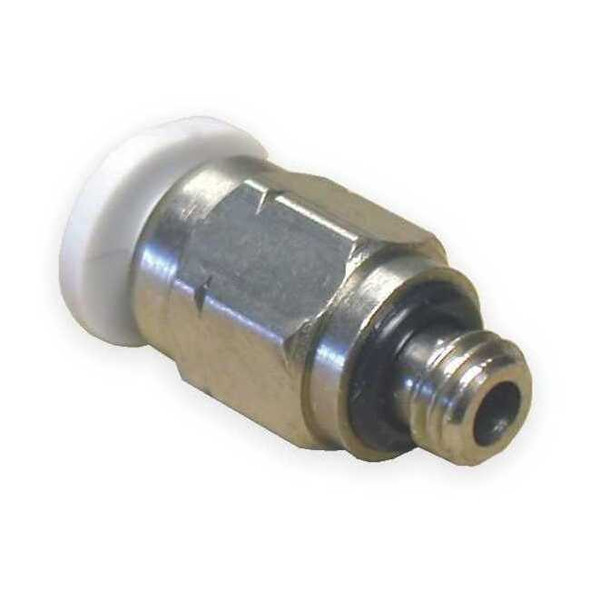 Norgren Hex Adapter, 1/4 in Tube Size, Polybutylene, White, 10 PK M02250605