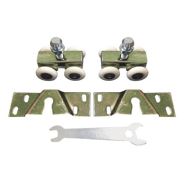 Manufacturer Varies 4 Wheel Replacement Hanger, 3-23/32"L x 1-1/16"W, Zinc 1RBL8