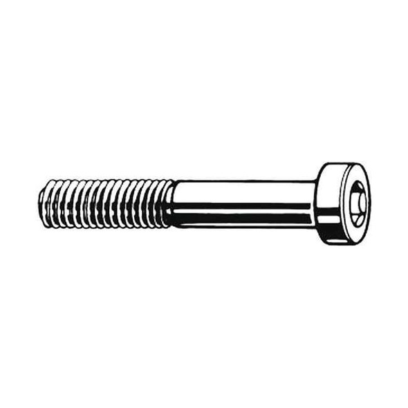M8-1.25 Socket Head Cap Screw, Socket, Plain Steel, 25 mm Length, 100 PK