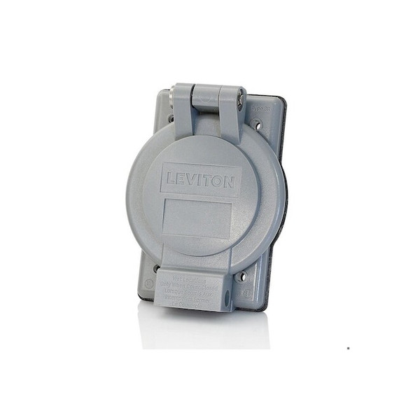 Leviton Box Cover,Gray,4.6875 in H WP1-G