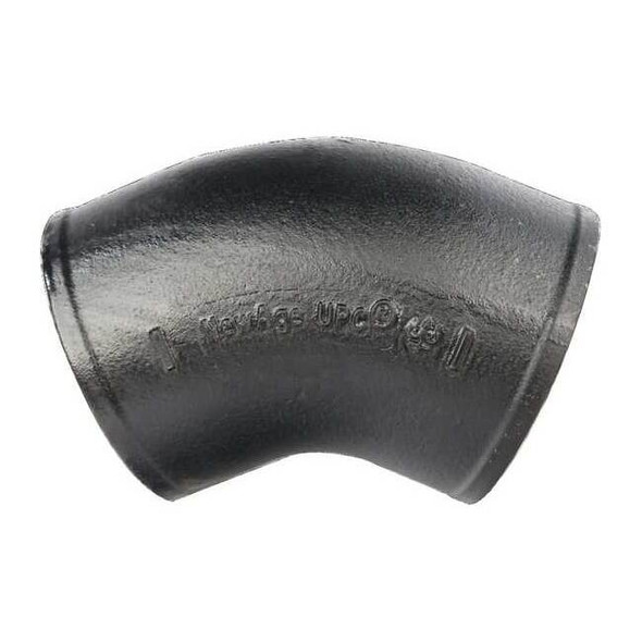 45 Degrees  Bend 1/8 Bend, 1-1/2" Pipe, Female Socket, Cast Iron, 0 psi