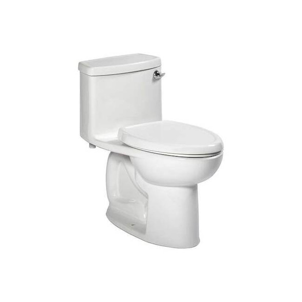 Tank Toilet, 1.28 gpf, Gravity Fed, Floor Mount, Elongated, White