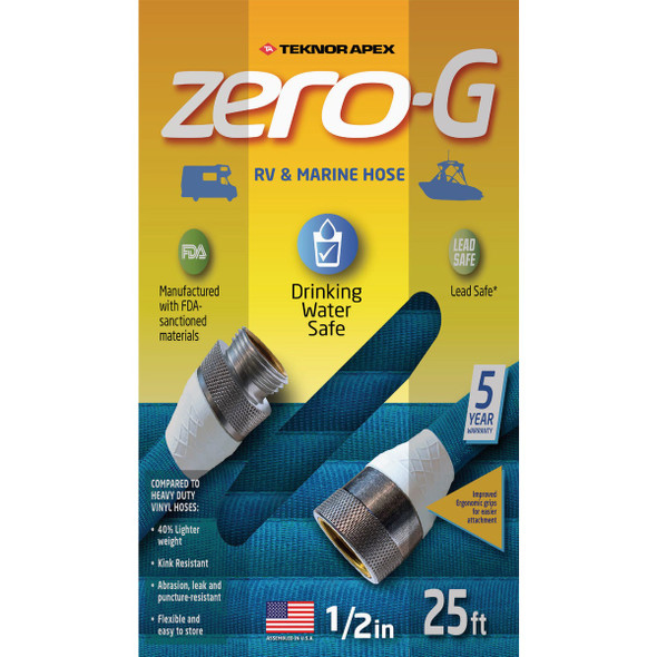 Teknor Apex Zero-G 1/2 In. Dia. x 25 Ft. L. RV & Marine Hose 4006-25