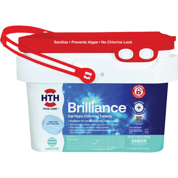 HTH Brilliance Cal 4 x 4.75 Lb. Hypo Chlorine Tablets 28008