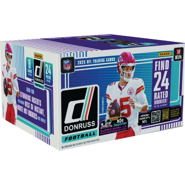 Panini 2025 Donruss Football Retail Box 2-18523-20 Pack of 24