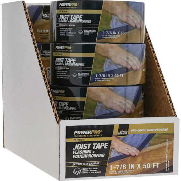 Power Pro Premium 1.89 In. x 50 Ft. Exterior Deck Joist Flashing Tape