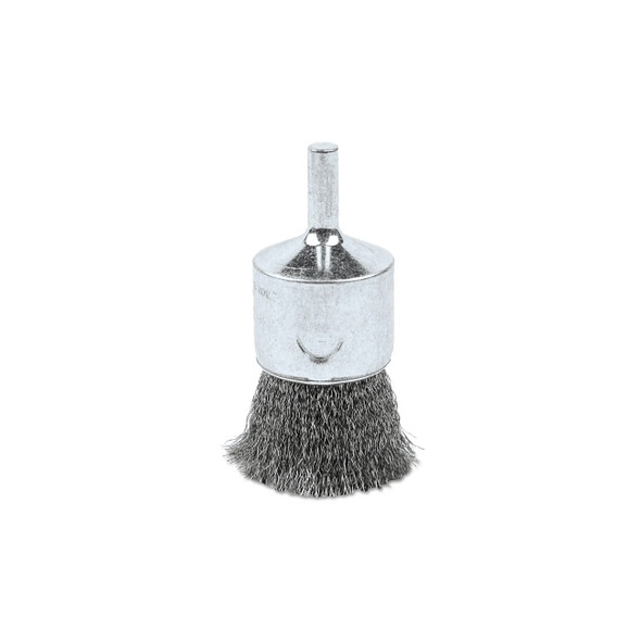 Crimped Wire End Brush, Carbon Steel, 1 in x 0.01 in