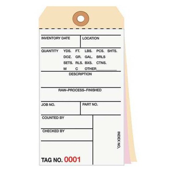 Partners Brand Inventory Tag,6 1/4x3 1/8",PK500 G16051 Partners Brand Inventory Tag,6 1/4x3 1/8",PK500 G16051