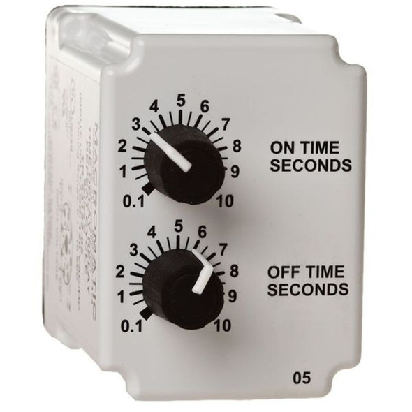 Single Function Time Delay Relay, Octal, Cycle On, 1 Functions 24V AC-DC, DPDT  TR-55128-12