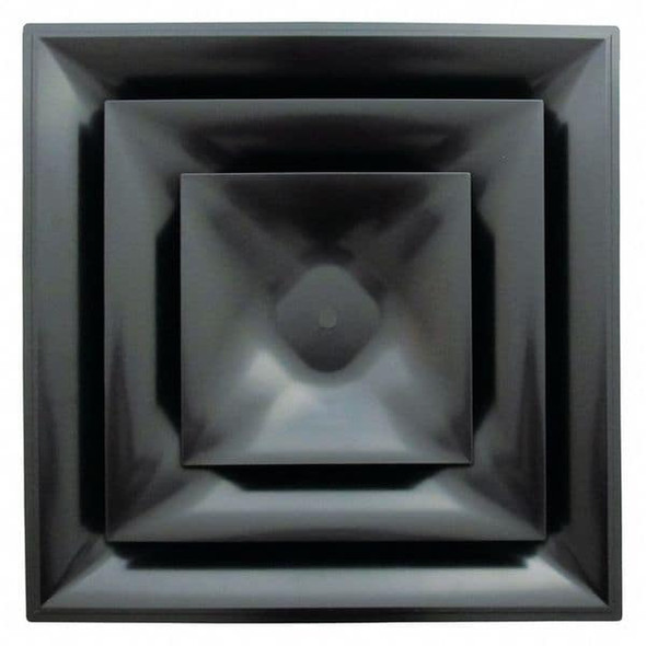 American Louver Ceiling Diffuser,Black,14" Duct Size STR-C-14BK American Louver Ceiling Diffuser,Black,14" Duct Size STR-C-14BK